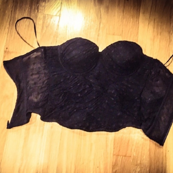 GUESS | Black Lace Strapless Bustier | NWOT - Picture 2 of 3